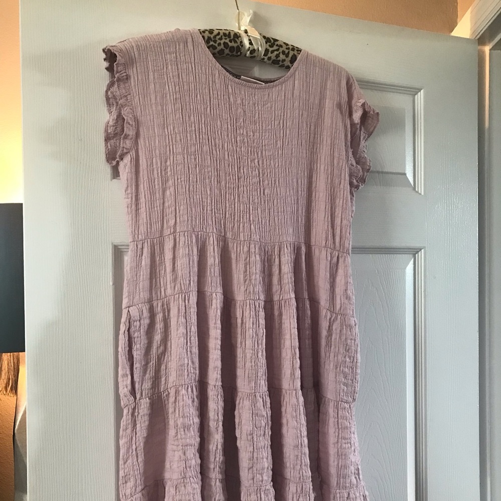 Knox Rose dusty pink gauzy dress with pockets from Target nwt
